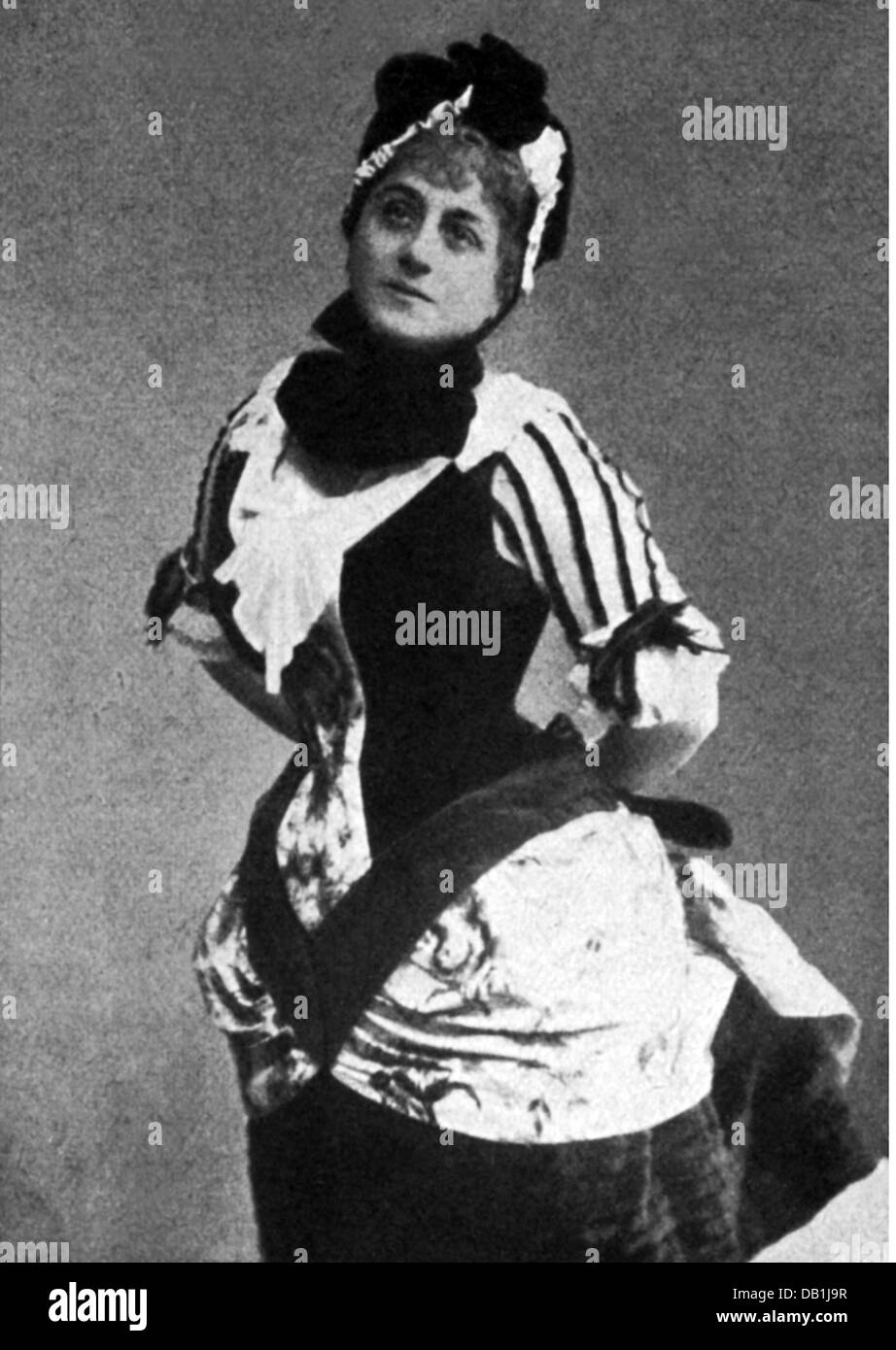 Stubel, Ludmilla 'milli', 11.9.1852 - dopo il 12.7.1890, ballerino austriaco, a mezza lunghezza, circa 1890, Foto Stock