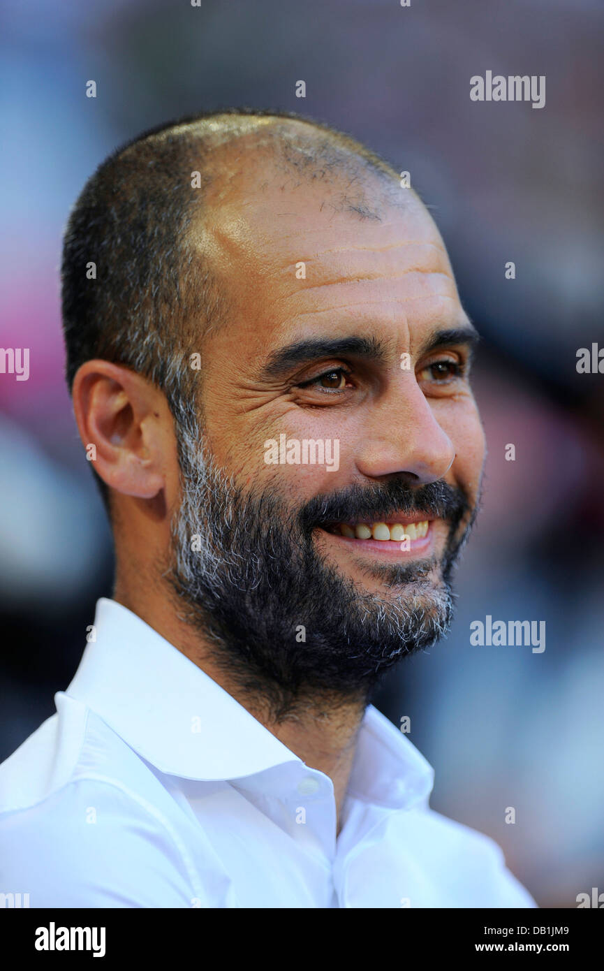 Josep "" Pep Guardiola, head coach, team manager della Bundesliga tedesca Club FC Bayern Muenchen Foto Stock