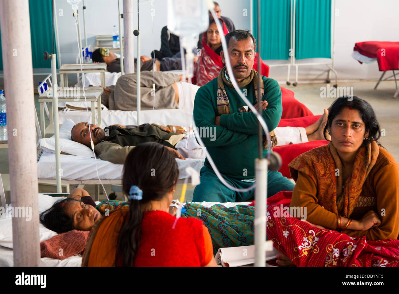 Clinic presso il Kumbh Mela, Allahabad, India Foto Stock