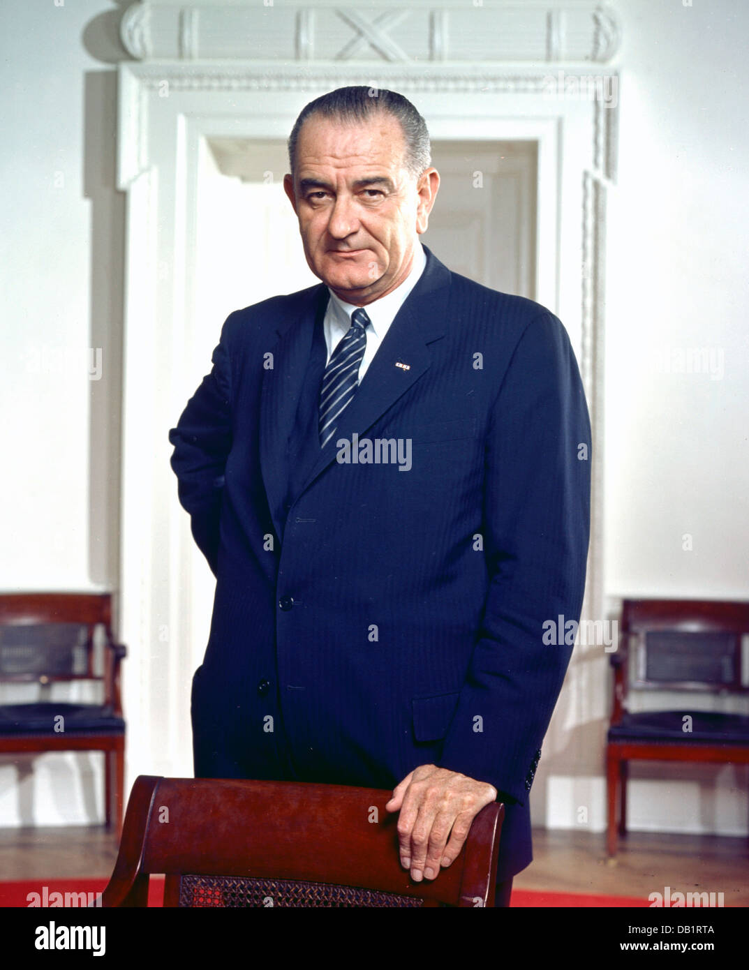 LYNDON B.Johnson (1908-1973) come trentaseiesimo Presidente degli Stati Uniti il 10 marzo 1964 Foto Stock