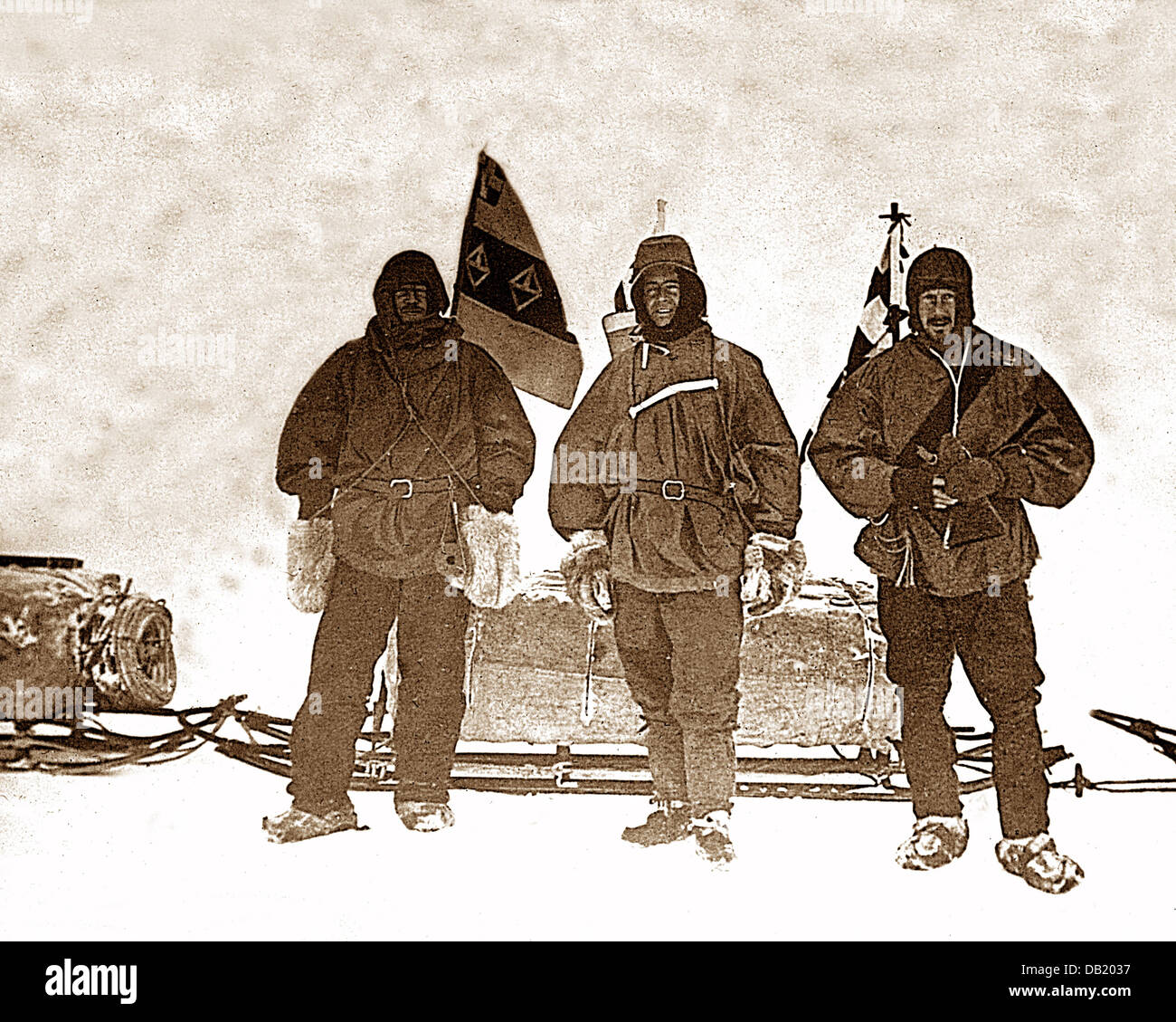 Shackleton spedizione in Antartide Shackleton Scott e Wilson nel 1902 Foto Stock