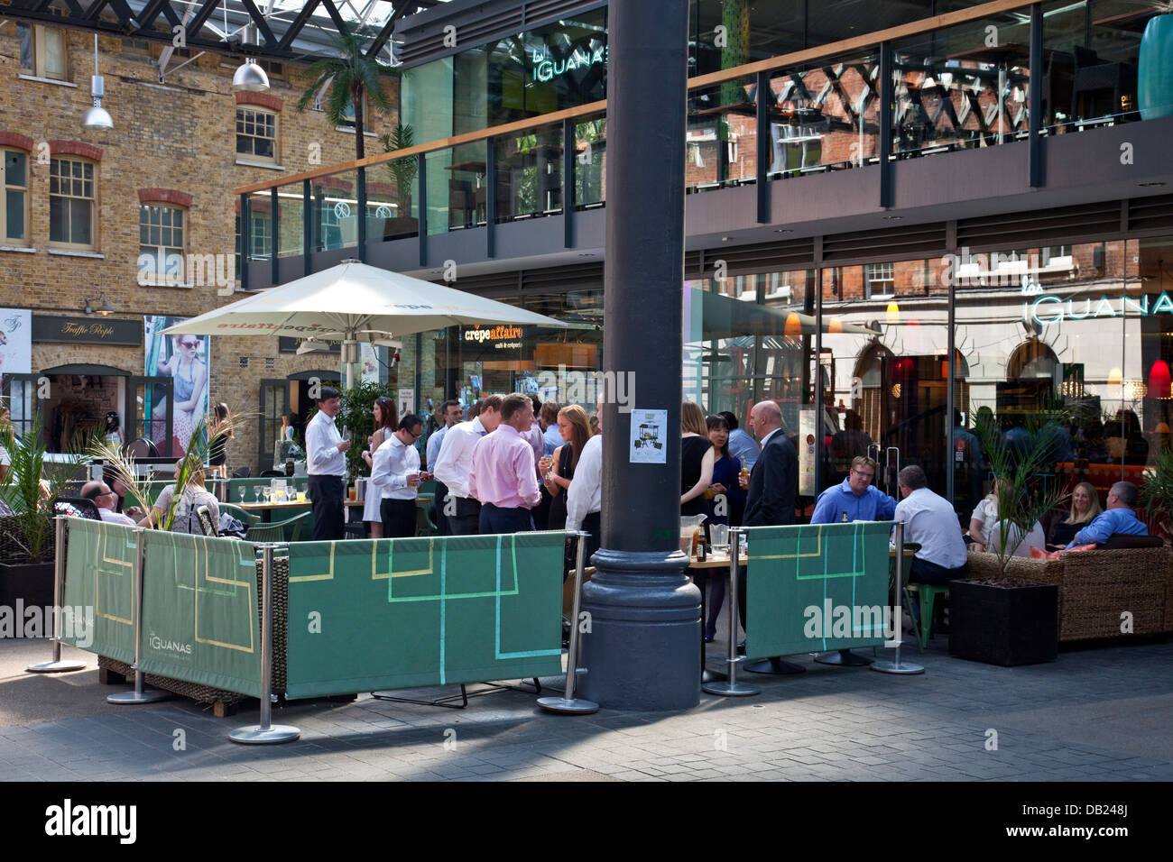 Las Iguana cafe/ristorante, Spitalfields Market, Tower Hamlets, Londra, Inghilterra Foto Stock