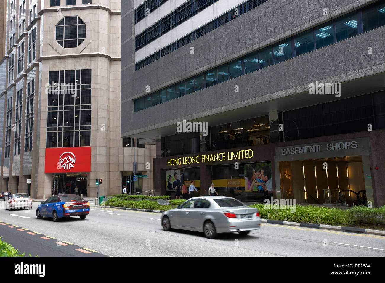 Il quartiere centrale degli affari di Singapore. Foto Stock