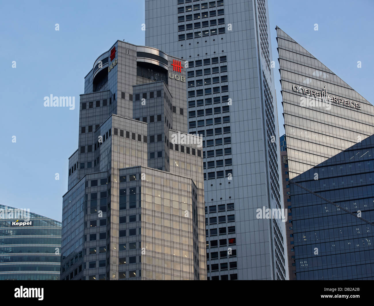 Grattacieli, Singapore. Foto Stock