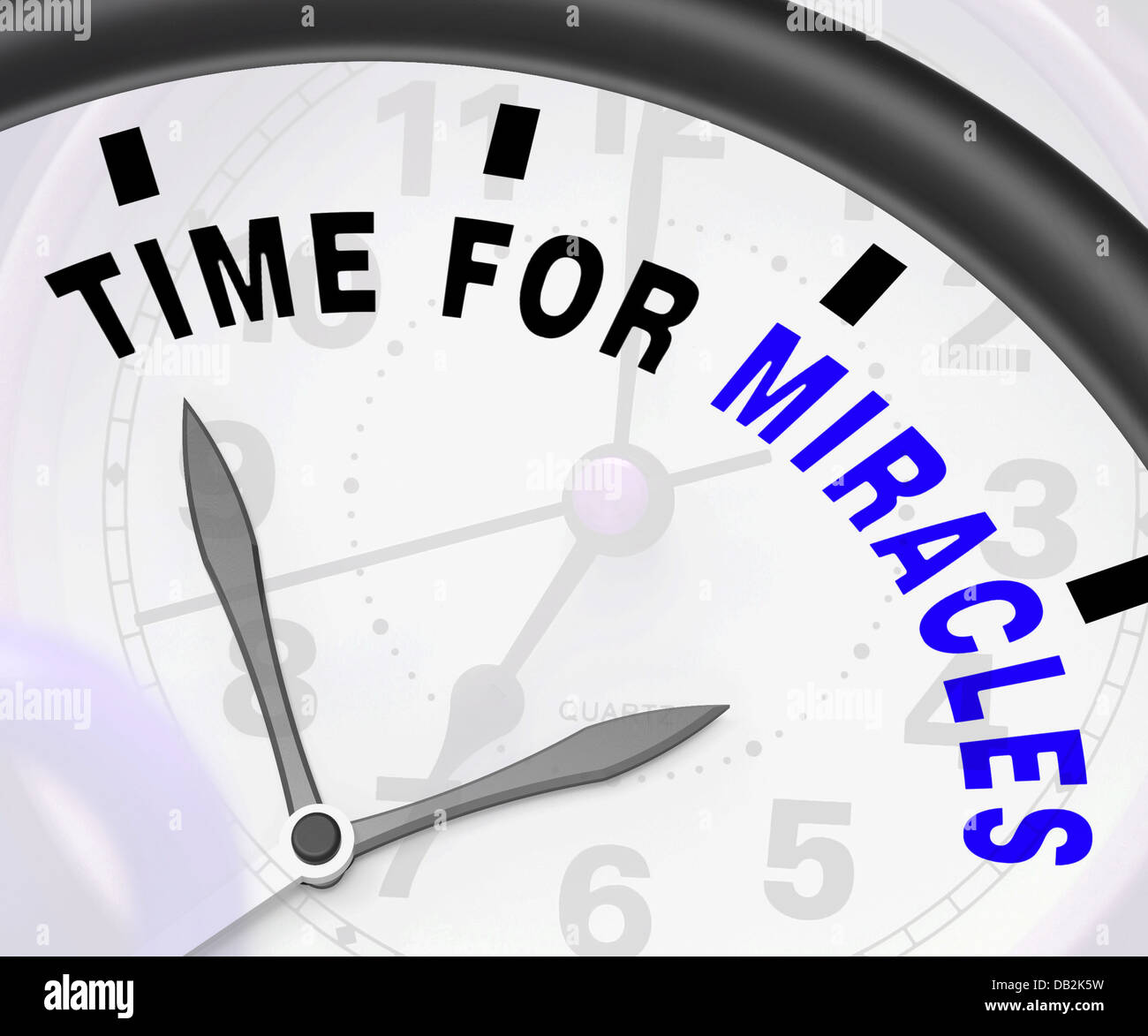 Tempo per i miracoli messaggio mostra la fede in Dio Foto Stock
