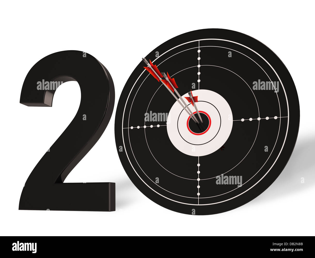 20 mostra il ventesimo anniversario o ventesimo compleanno Foto Stock