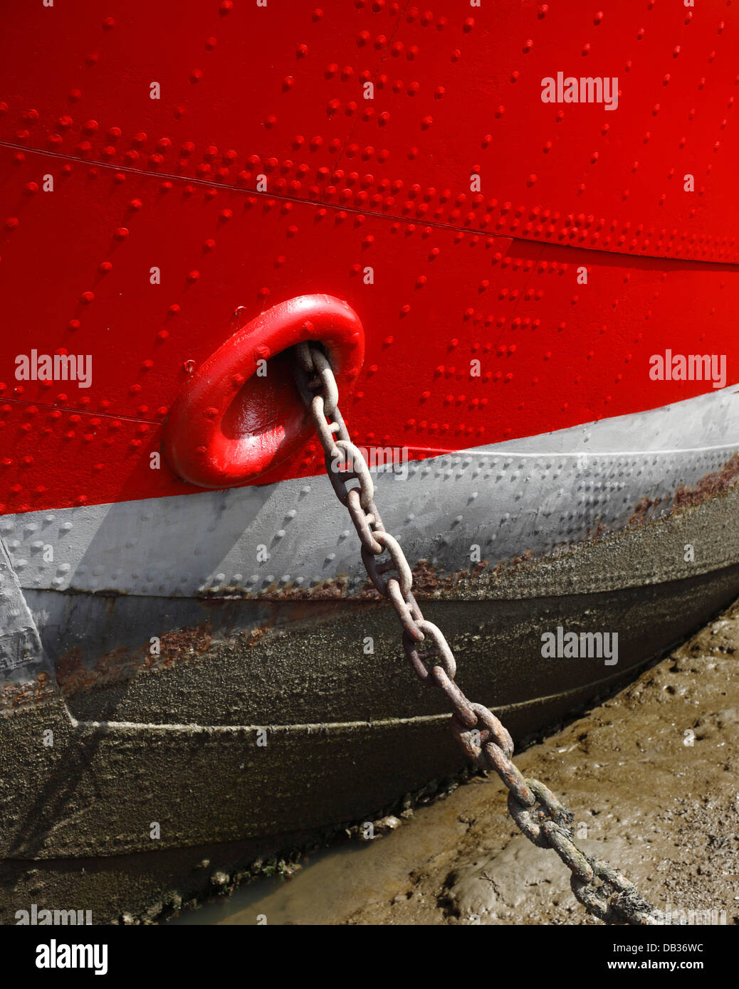 Navi catena di ancoraggio. Foto Stock
