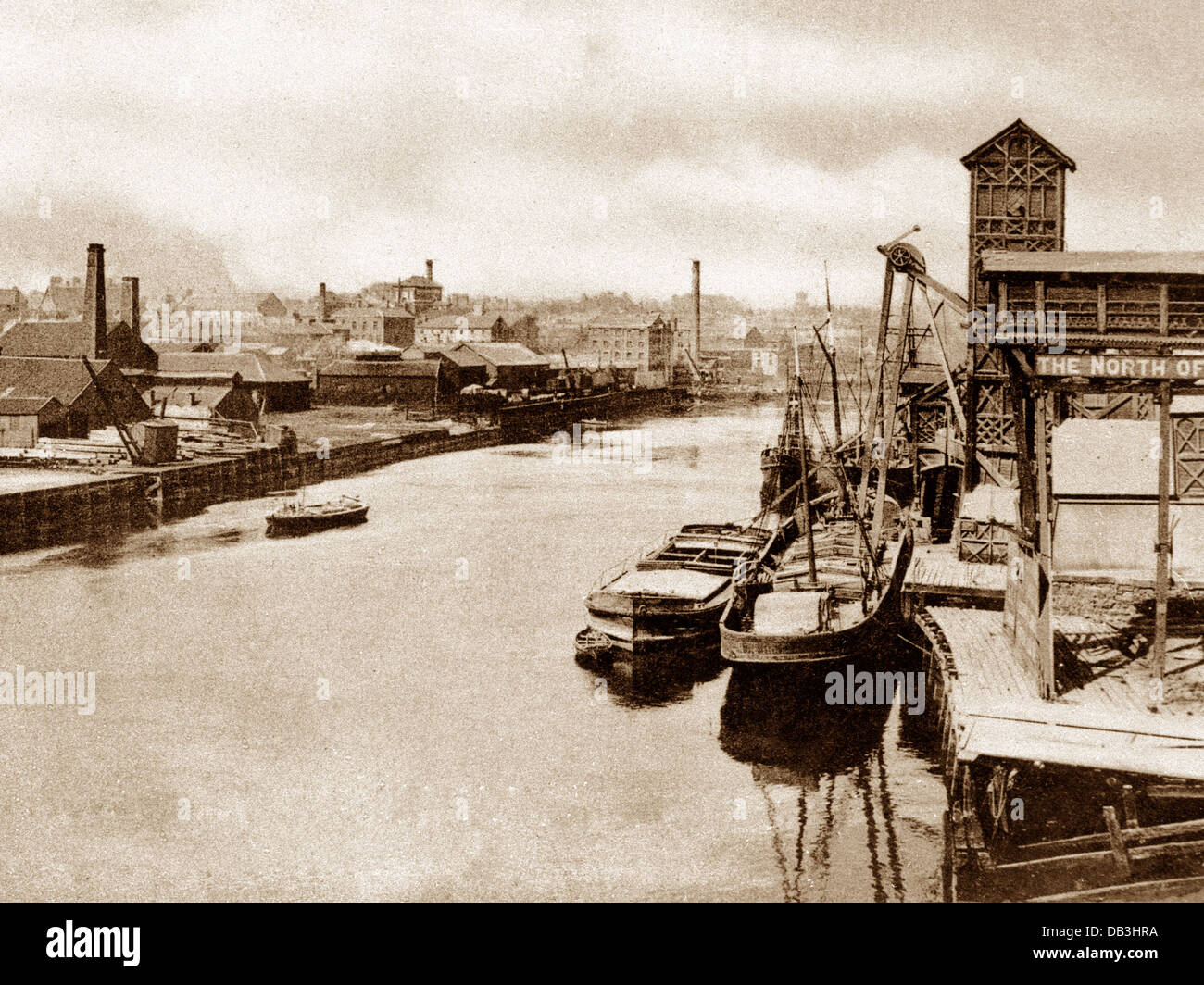 Stockton-on-Tees Docks inizio novecento Foto Stock