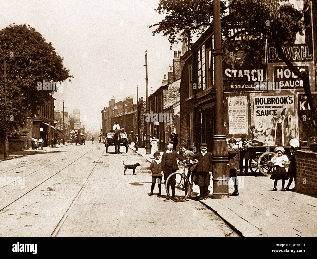 Stretford Chester Road primi 1900s Foto Stock
