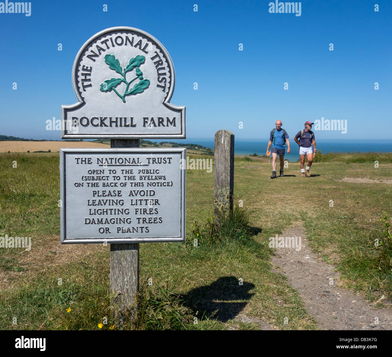 Fattoria Bockhill Clifftop a piedi il paese a piedi Fattoria Bockhill Clifftop a piedi il paese a piedi. Foto Stock