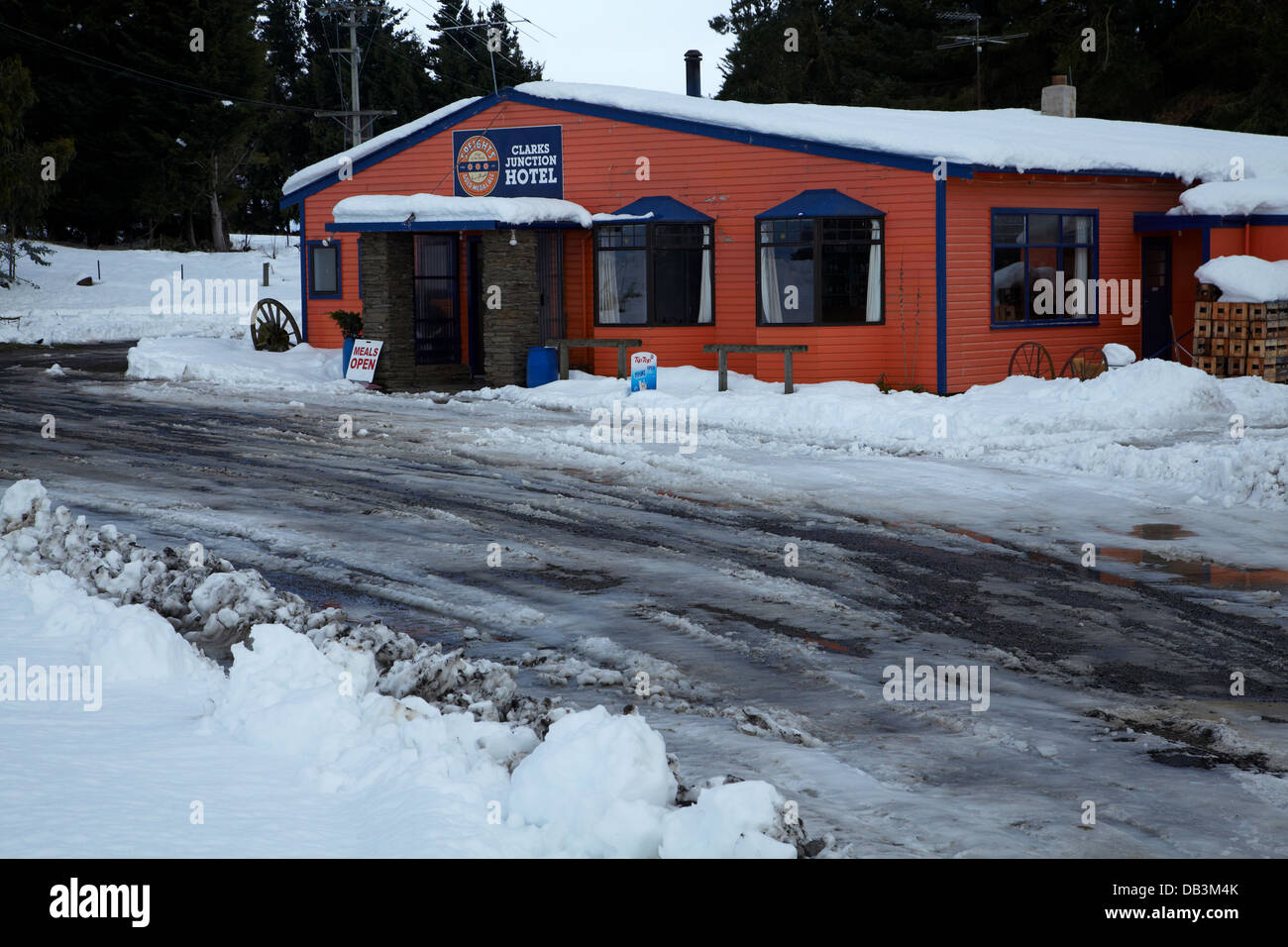 Clarks Junction Hotel, Clarks Junction, Strath Taieri, Otago, Isola del Sud, Nuova Zelanda Foto Stock