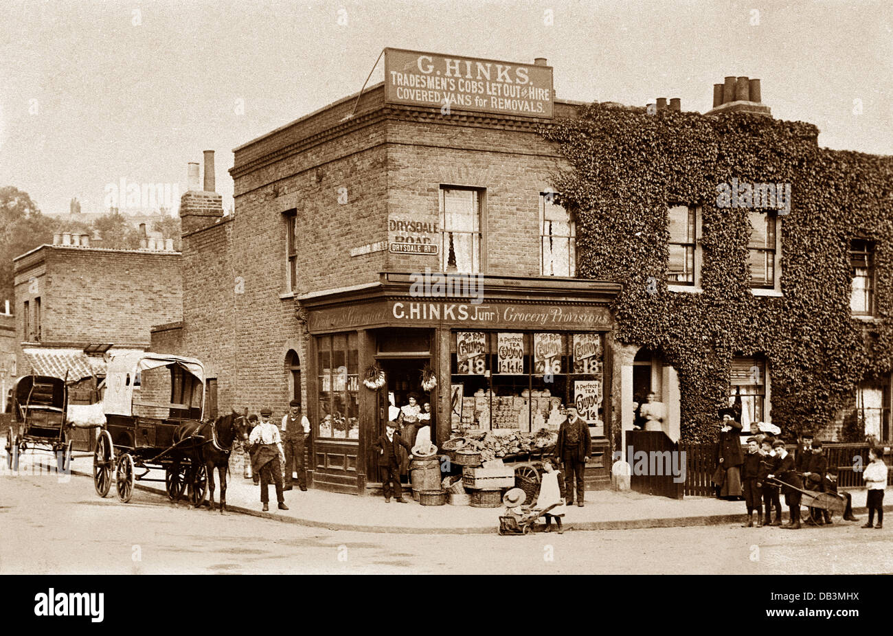 Mickleover Hinks Corner Shop inizio novecento Foto Stock