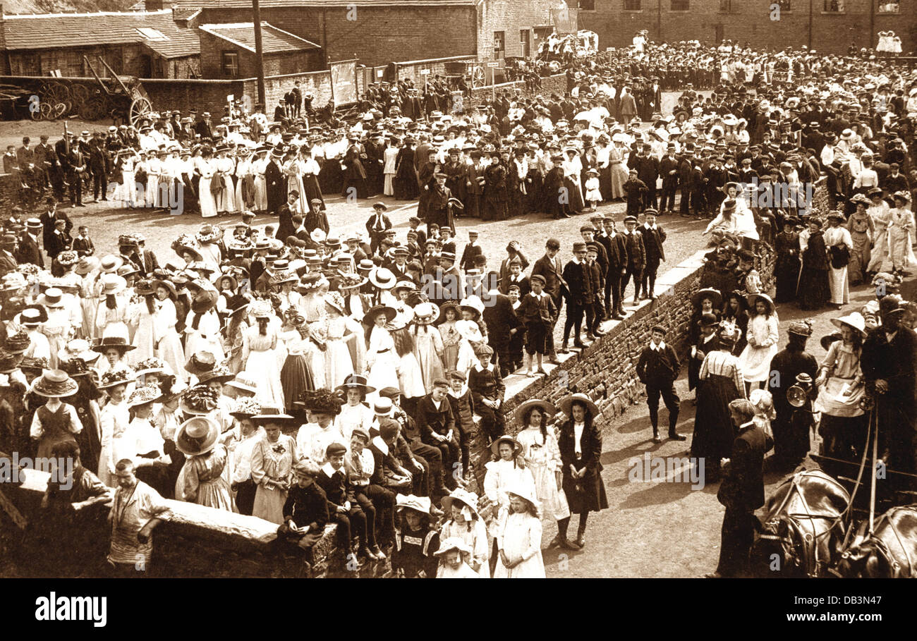 Holmfirth Wesleyan centenario 16 Luglio 1910 Foto Stock