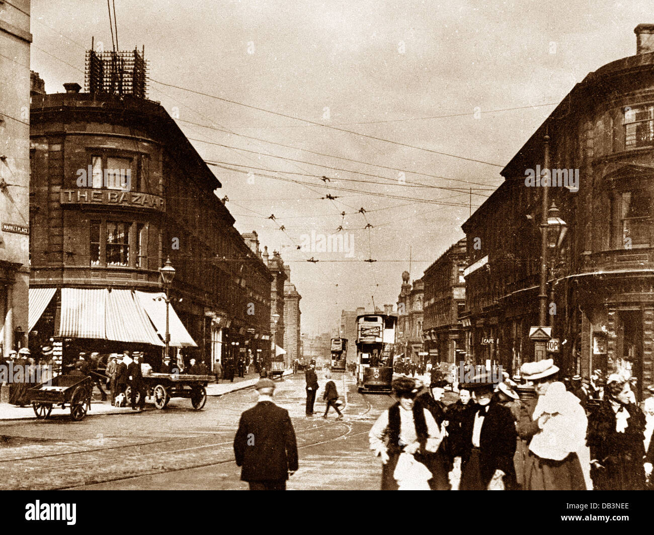 L Huddersfield John William Street primi 1900s Foto Stock