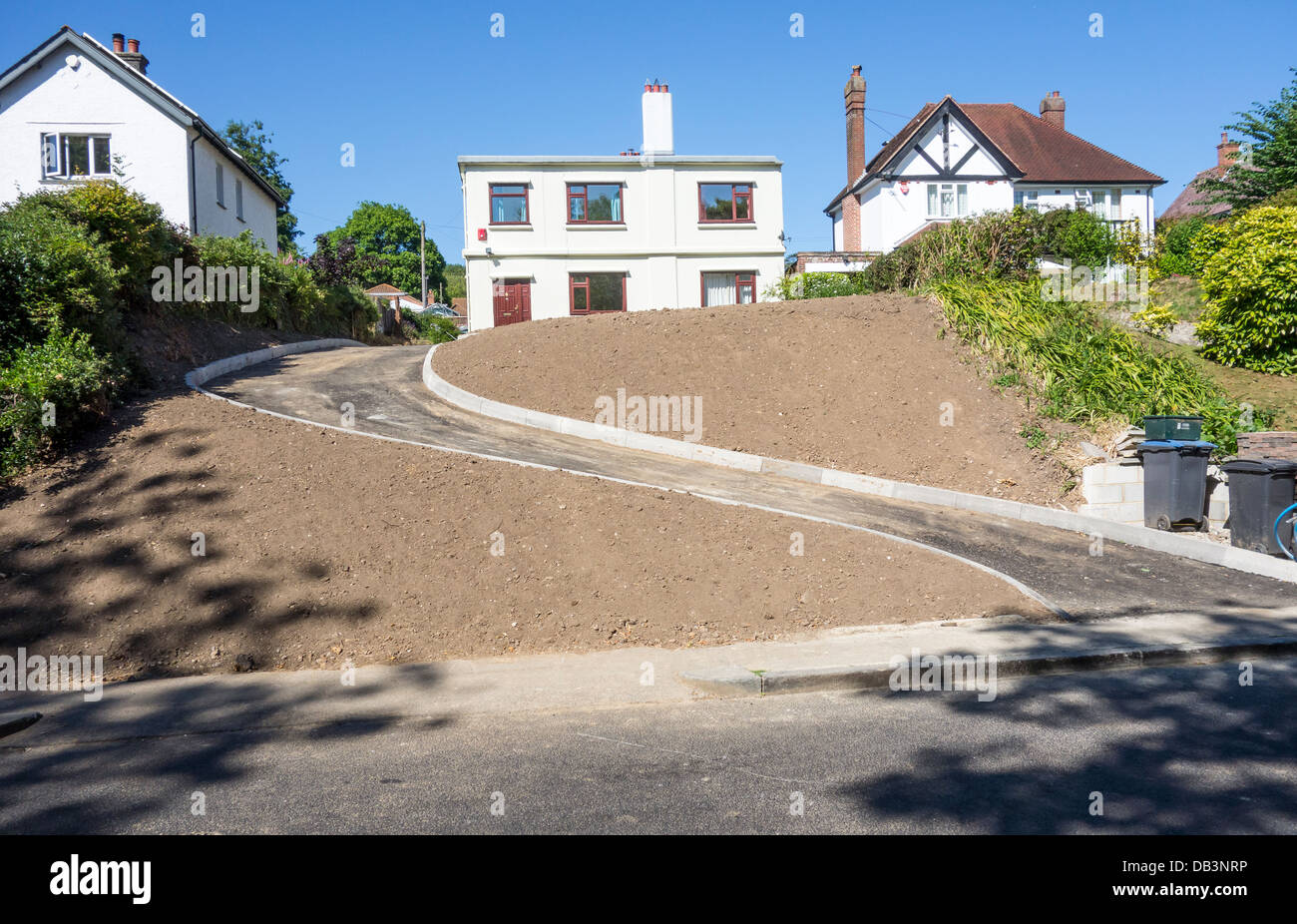 Giardinaggio Nuova costruzione di unità Foto Stock