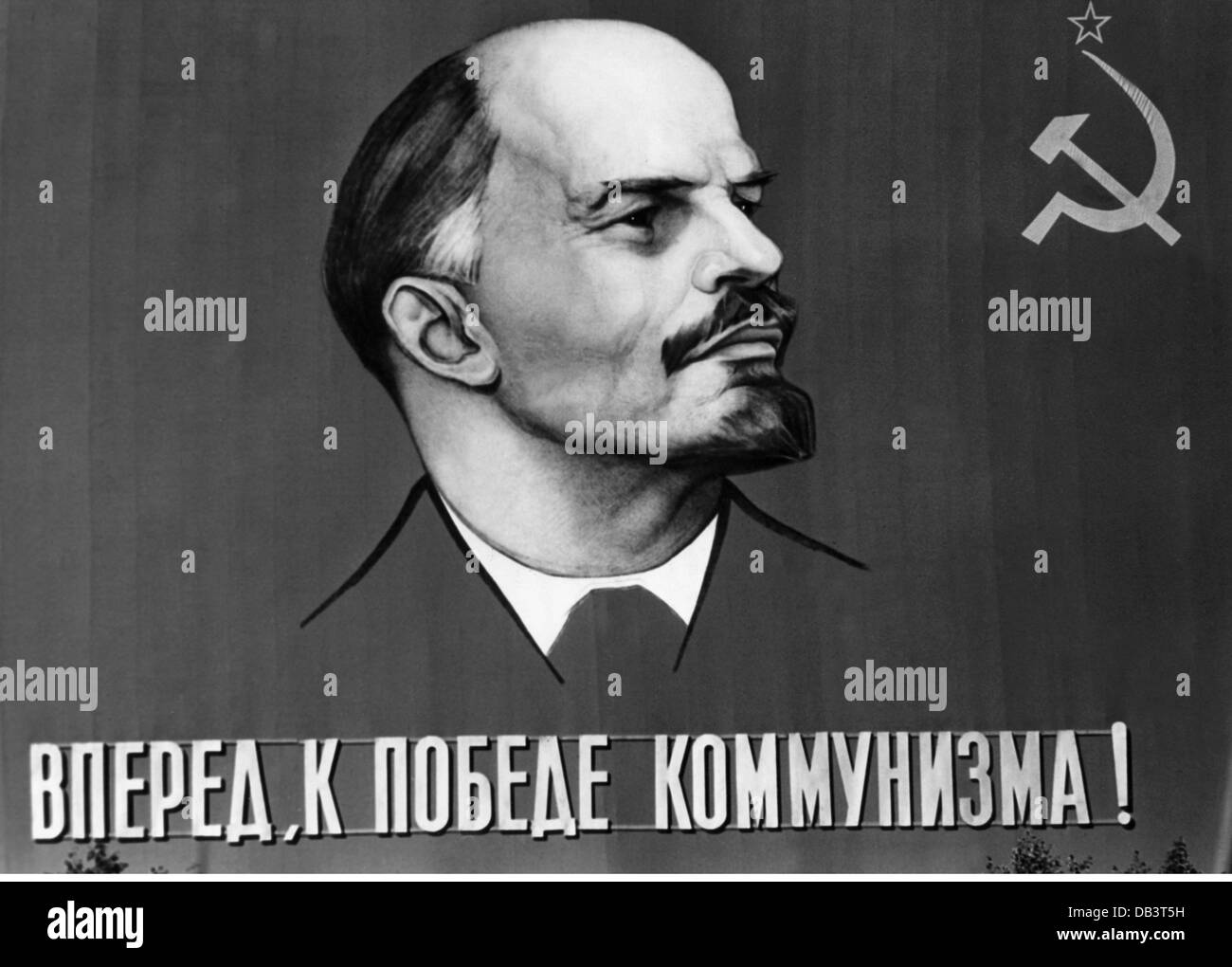 Lenin (Vladimir Ilyich Ulyanov), 22.4.1870 - 21.1.1924, politico russo, ritratto, su un poster gigante, 1.5.1970, Foto Stock
