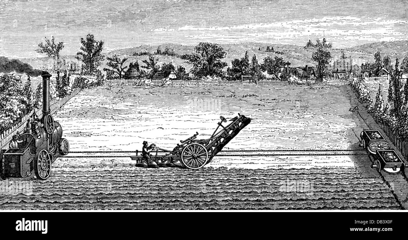 Agricoltura, macchine, aratro a vapore con motore a trazione, sistema di John Fowler (1826 - 1864), incisione del legno, XIX secolo, XIX secolo, grafica, grafica, lavoro agricolo, lavoro agricolo, lavoro agricolo, campo, campi, aratri, aratro, aratura, motore a vapore, motori a vapore, meccanizzazione, tecnologia, ingegneria, tecnologie, tecnologia, progresso, agricoltura, agricoltura, macchina, macchine, Aratro a vapore, sistema, sistemi, storico, storico, persone, diritti aggiuntivi-clearences-non disponibile Foto Stock