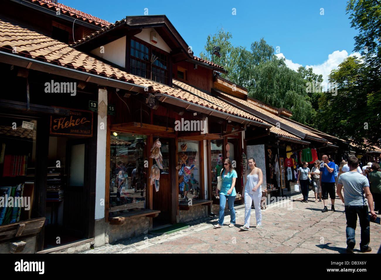 Bascarsija bazaar, Sarajevo.La Bosnia Erzegovina. Balcani .l'Europa. Foto Stock