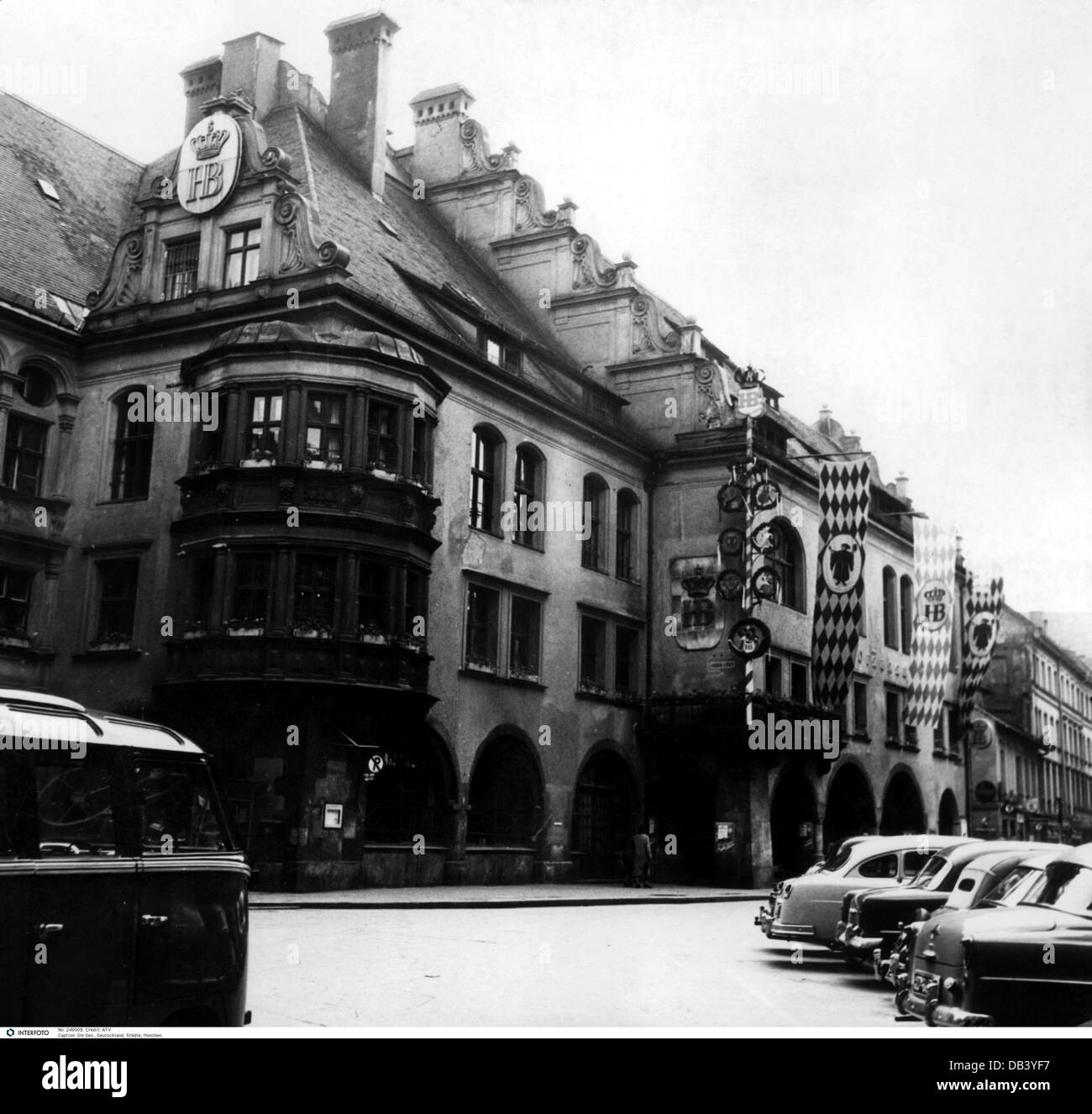 Geografia / viaggio, Germania, Monaco, gastronomia, Hofbrauhaus a Platzl, anni 50, diritti aggiuntivi-clearences-non disponibile Foto Stock