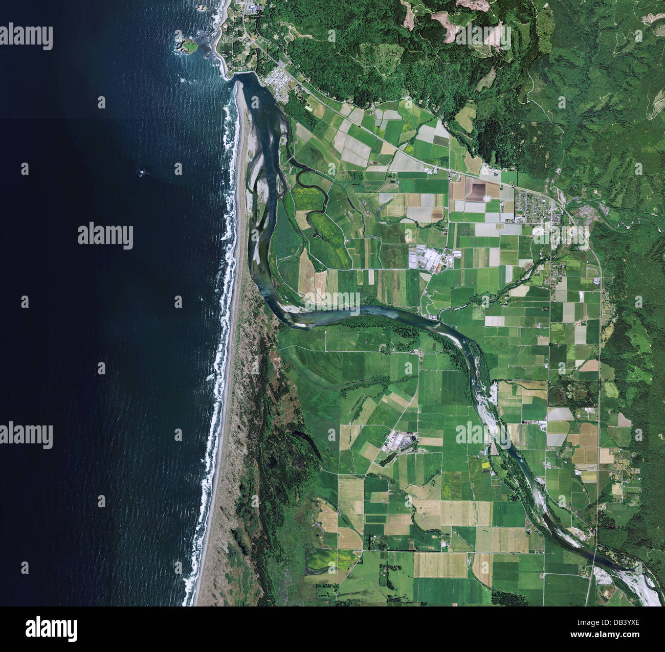 Mappa foto aeree di Smith River, Del Norte County, Californa Foto Stock