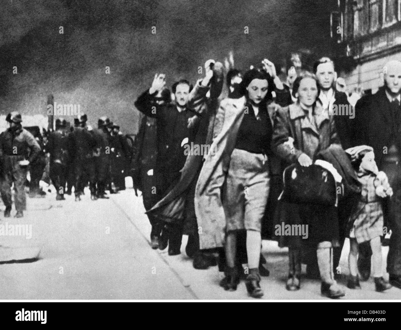 Eventi, seconda guerra mondiale / seconda guerra mondiale, Polonia, occupazione tedesca, Warsaw Ghetto rivolta 19.4. - 16.5.1943, diritti-aggiuntivi-non-disponibili Foto Stock