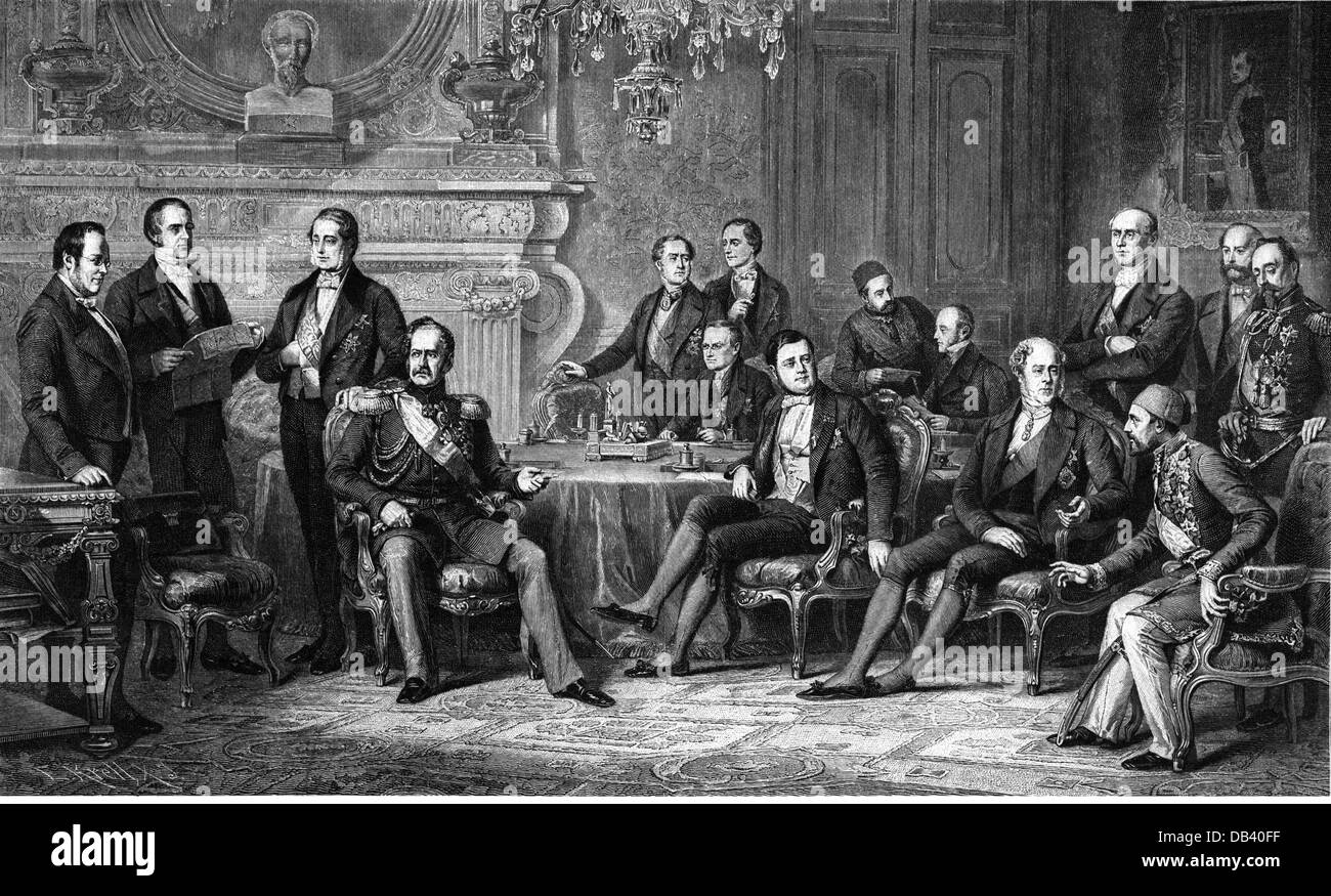 Crimea War 1853 - 1856,Congresso Parigino 25.2.-30.3.1856,sessione dei delegati,dopo la pittura di Dubuse,incisione in legno,19 ° secolo,19 ° secolo,grafica,politica,conferenza,conferenze,diplomazia,diplomazia,diplomatico,diplomatico,diplomatico,diplomatico,diplomatico,negoziazioni,negoziazione,partecipante,fltr: Conteggio Camillo Cavour,ministro degli esteri Karl Ferolley,rappresentante britannico-Ardinis-Ardinis-Ardinis-Ardinis-Ardinis-Ardinis-Ardinis-Ardinis-Ardinis-Ardinis-Ardinis-Ardinis-Ardinis-Ardinis-Ardinis-Ardinis-Ardinis-Ardin Foto Stock