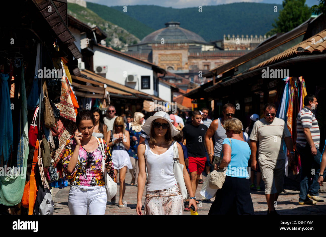 Bascarsija bazaar, Sarajevo.La Bosnia Erzegovina. Balcani .l'Europa. Foto Stock