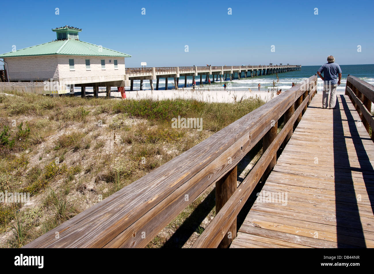 Pista per la spiaggia, Spiaggia di Jacksonville, Florida Foto Stock