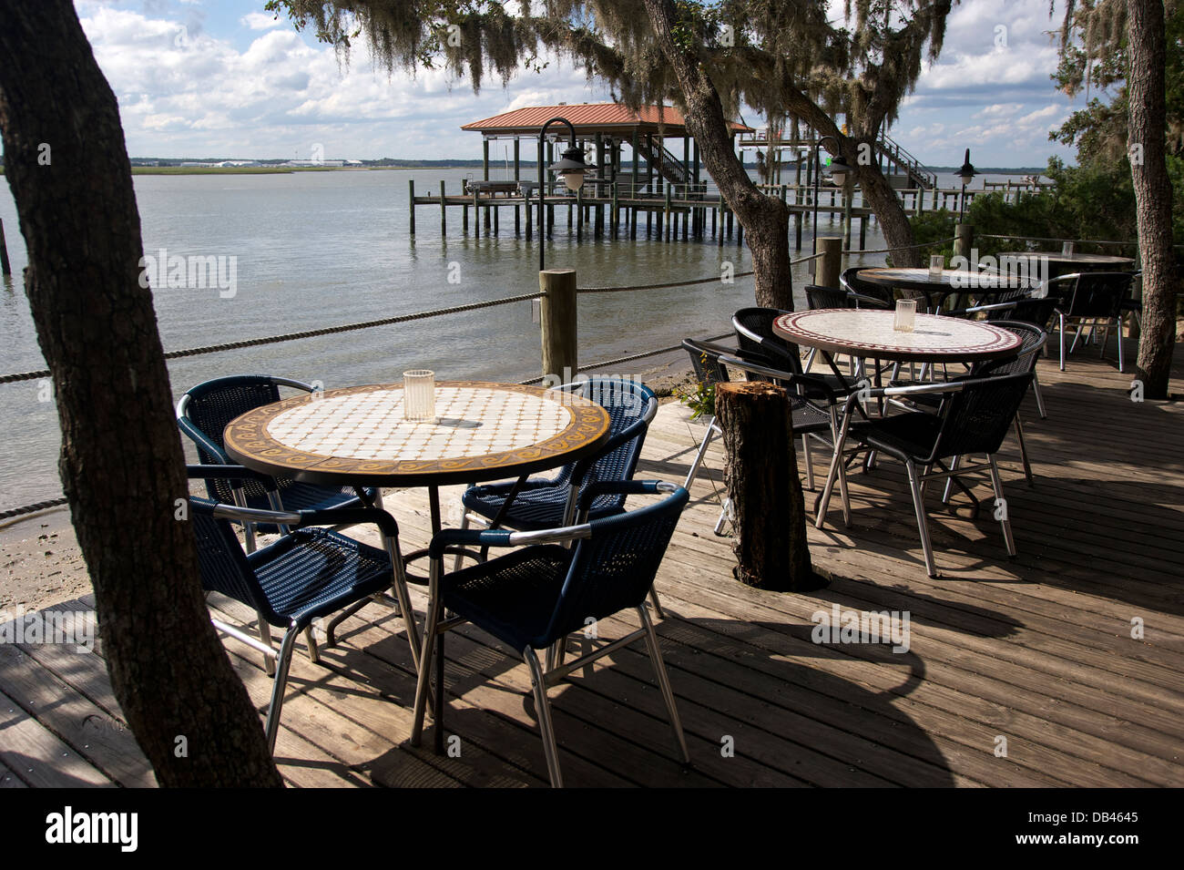 Sala da pranzo all'aperto, Sant'Agostino, Florida Foto Stock