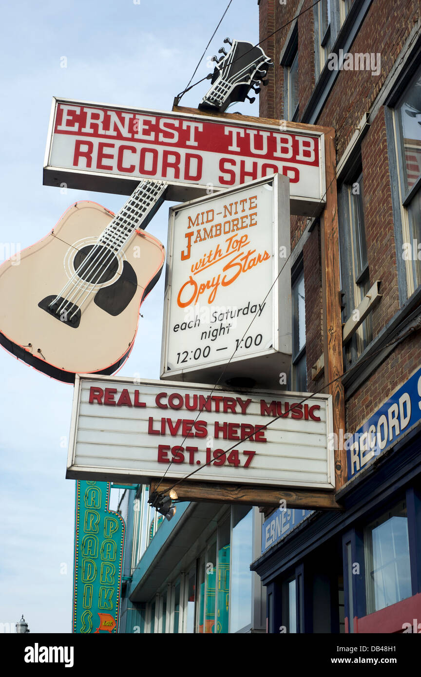 Ernest Tubb Record Shop, Nashville Tennessee Foto Stock