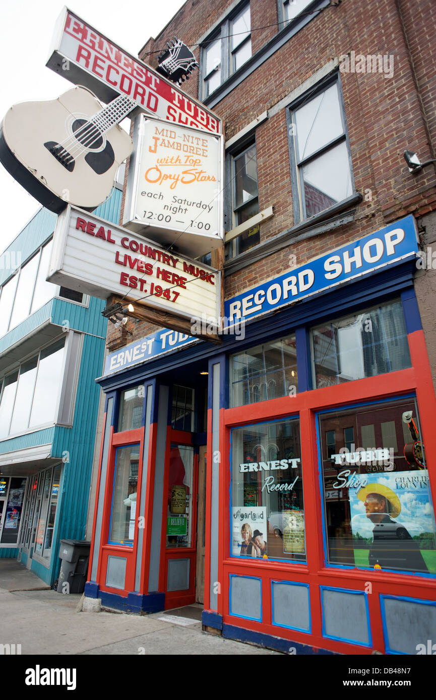 Ernest Tubb Record Shop, Nashville Tennessee Foto Stock