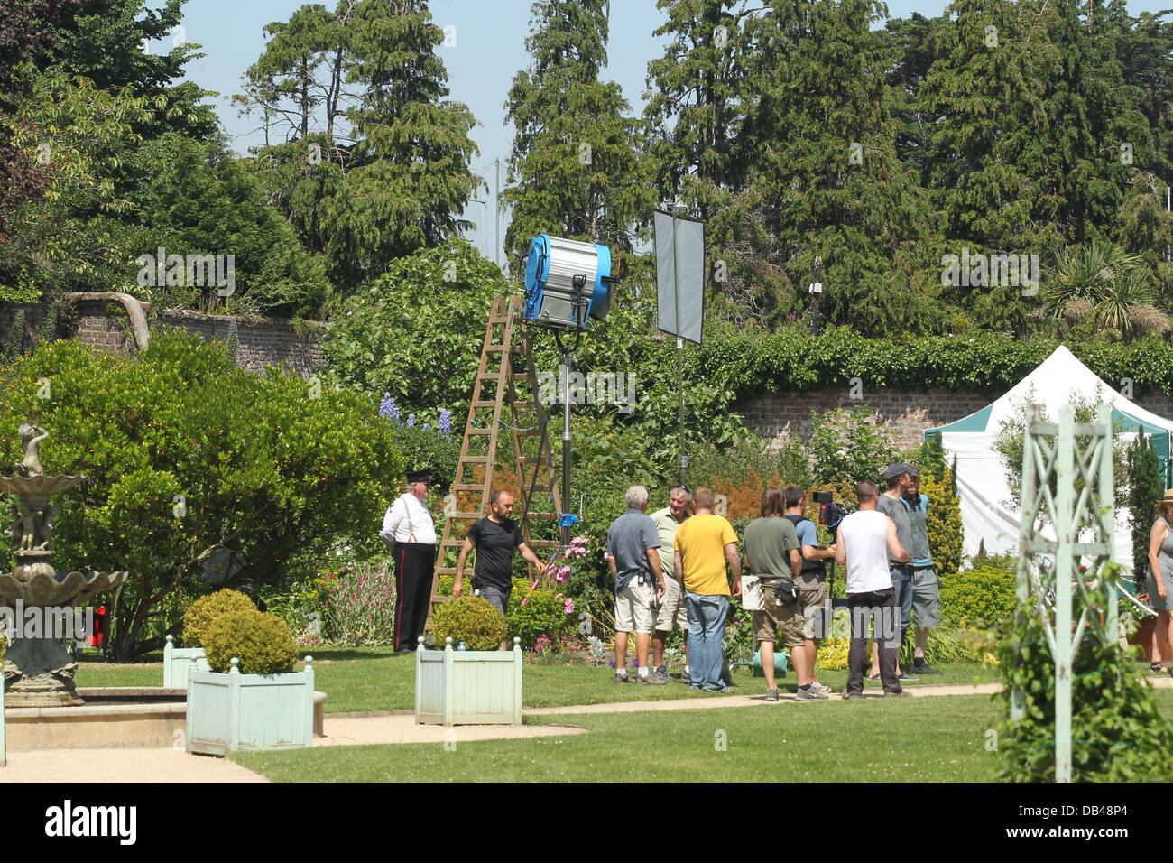 Immagine da le riprese del film "selvaggio", diretto da Vivienne De Courcy in location a Marley Park di Dublino. Foto Stock