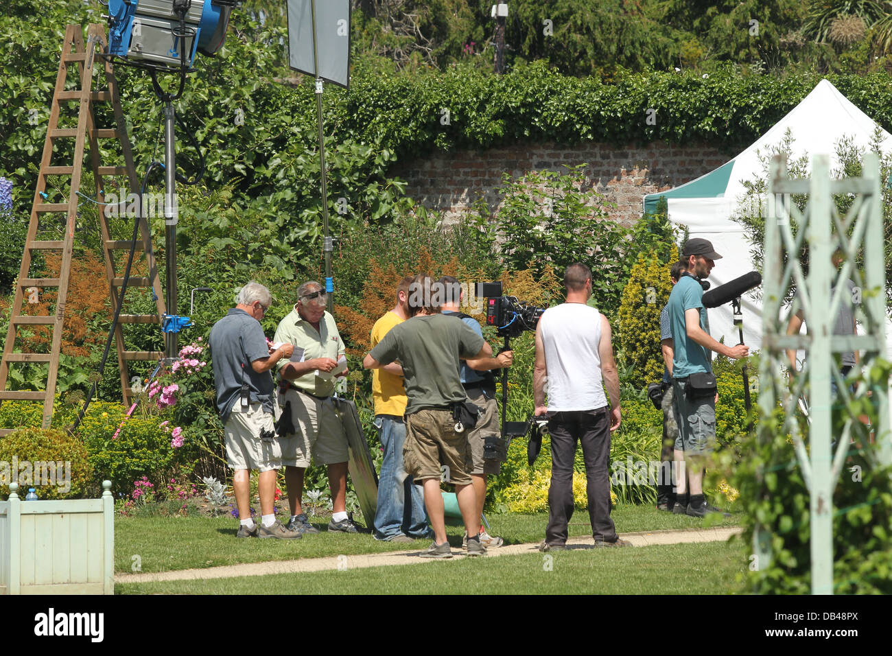 Immagine da le riprese del film "selvaggio", diretto da Vivienne De Courcy in location a Marley Park di Dublino. Foto Stock