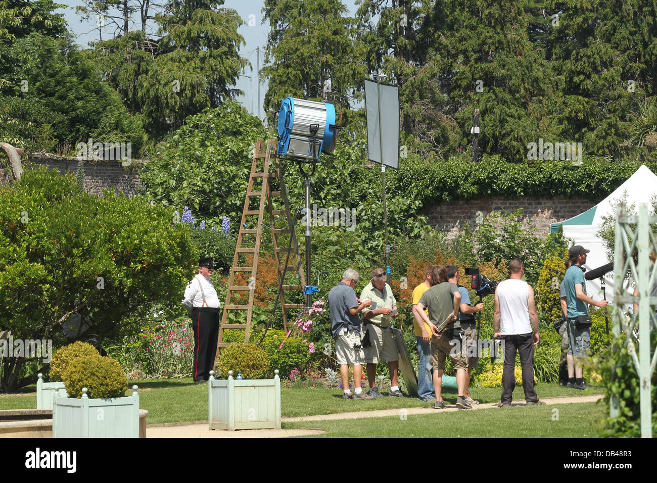 Immagine da le riprese del film "selvaggio", diretto da Vivienne De Courcy in location a Marley Park di Dublino. Foto Stock