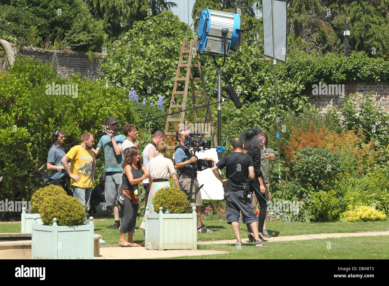 Immagine da le riprese del film "selvaggio", diretto da Vivienne De Courcy in location a Marley Park di Dublino. Foto Stock