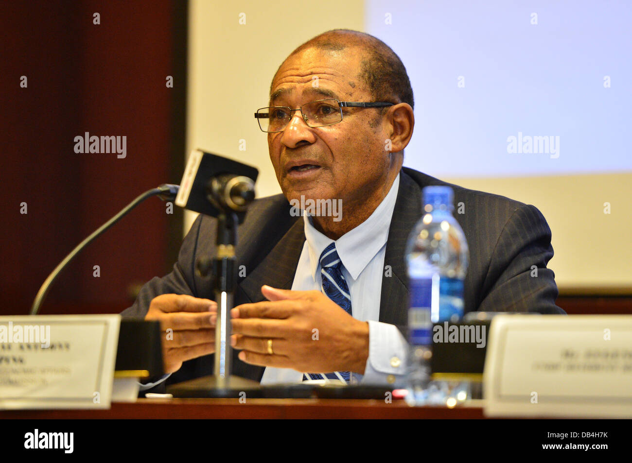 Dr Anthony Mothae Maruping, Commissario per gli affari economici, la Commissione dell'Unione africana (AU), Addis Abeba, Etiopia Foto Stock