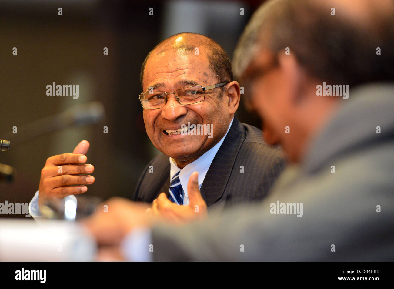 Dr Anthony Mothae Maruping, Commissario per gli affari economici, la Commissione dell'Unione africana (AU), Addis Abeba, Etiopia Foto Stock