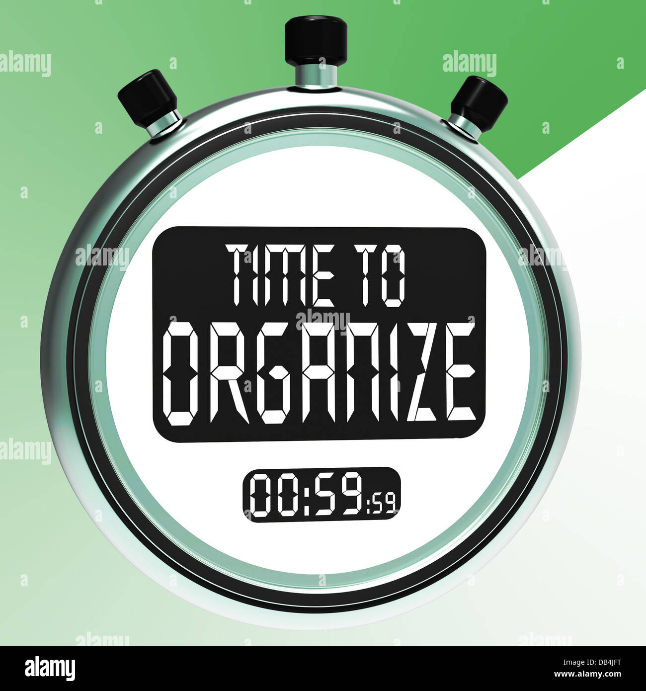 Il tempo di organizzare il messaggio che mostra la gestione o organizzazione Foto Stock