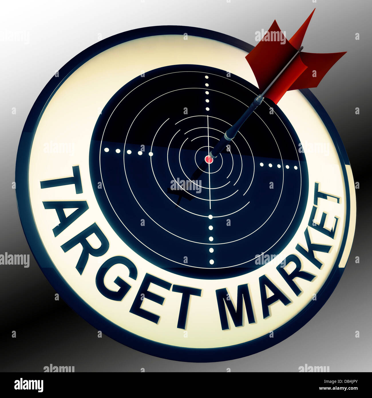Target di mercato significa mirata a clienti diretti Foto Stock