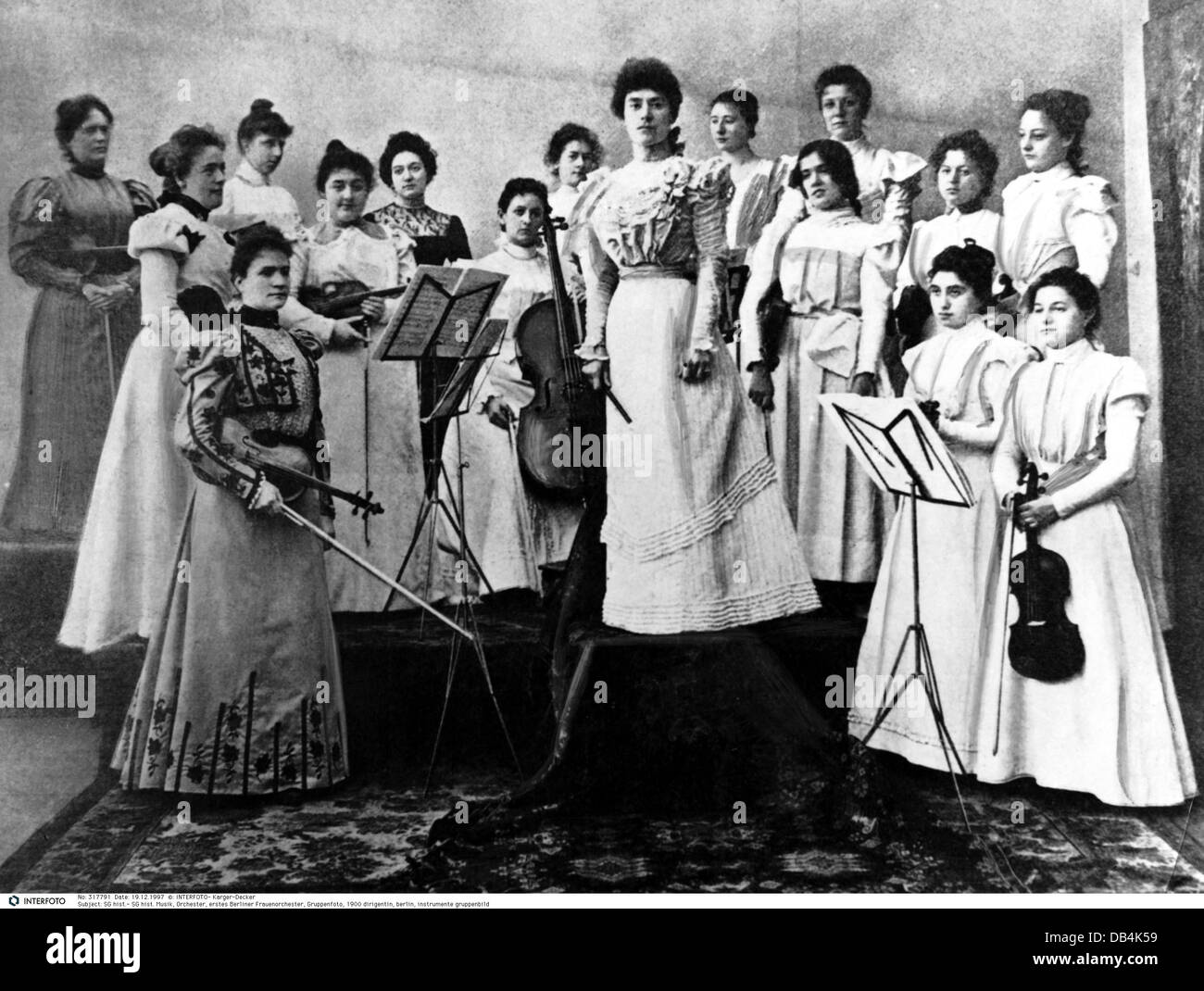 Musica, orchestra, primo, 1a Berlino le donne orchestra, foto di gruppo