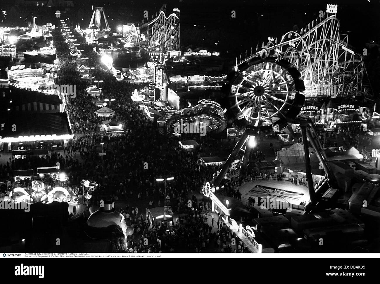 Geografia / viaggio, Germania, oktoberfest, festival della birra di Monaco, vista notturna, 1993, diritti aggiuntivi-clearences-non disponibile Foto Stock