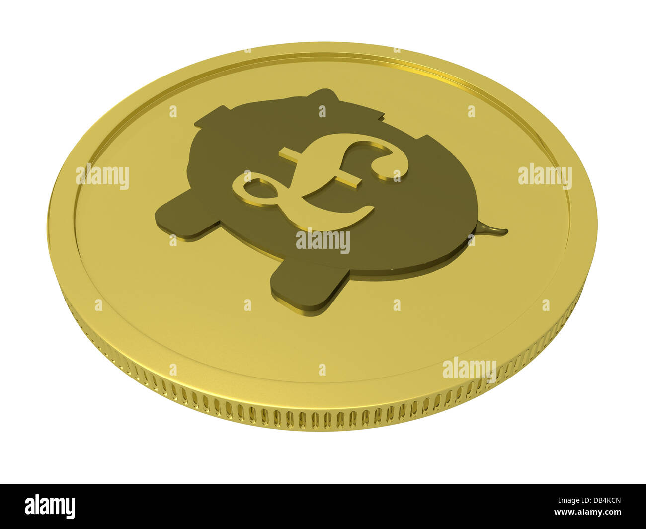 Pound Piggy moneta mostra la Gran Bretagna valuta Foto Stock