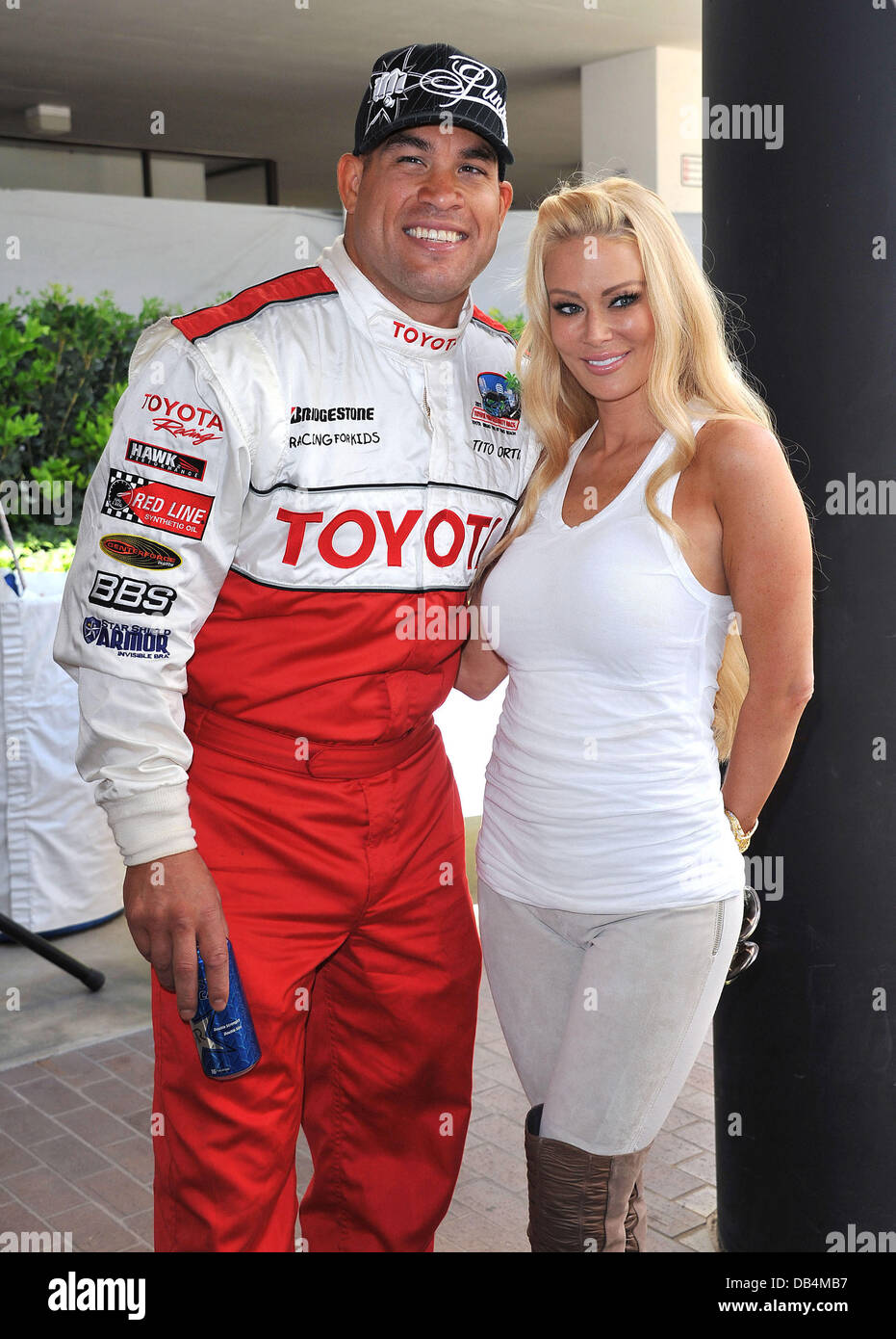Tito Ortiz e Jenna Jameson il 2011 Toyota Grand Prix Pro Celebrity Race alla Toyota Grand Prix in pista nella lunga spiaggia di Los Angeles, California - 16.04.11 Foto Stock