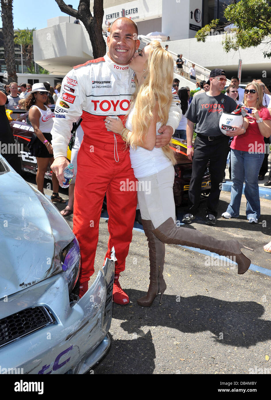 Tito Ortiz e Jenna Jameson il 2011 Toyota Grand Prix Pro Celebrity Race alla Toyota Grand Prix in pista nella lunga spiaggia di Los Angeles, California - 16.04.11 Foto Stock
