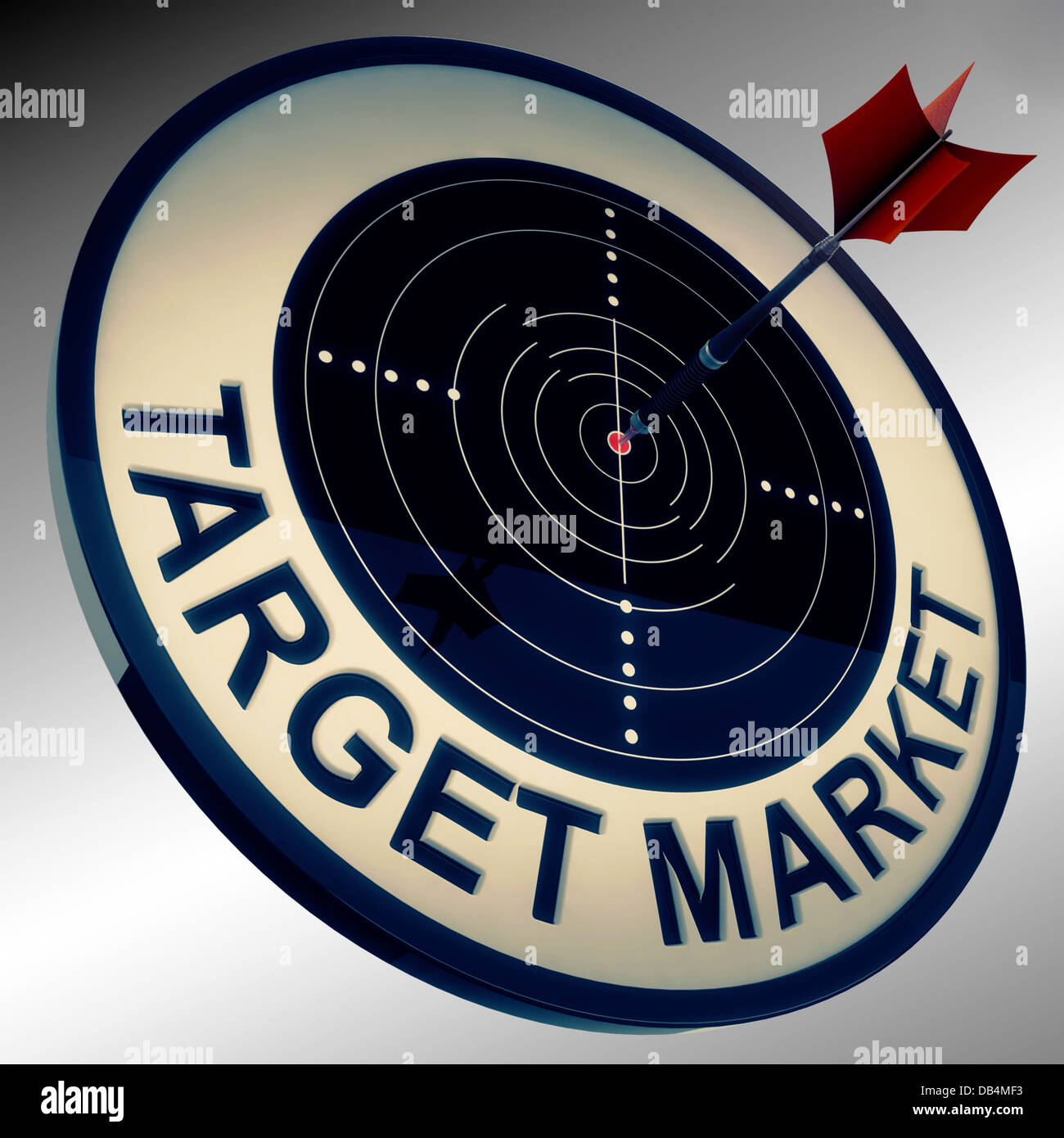 Target di mercato significa tendere la strategia a consumatori Foto Stock