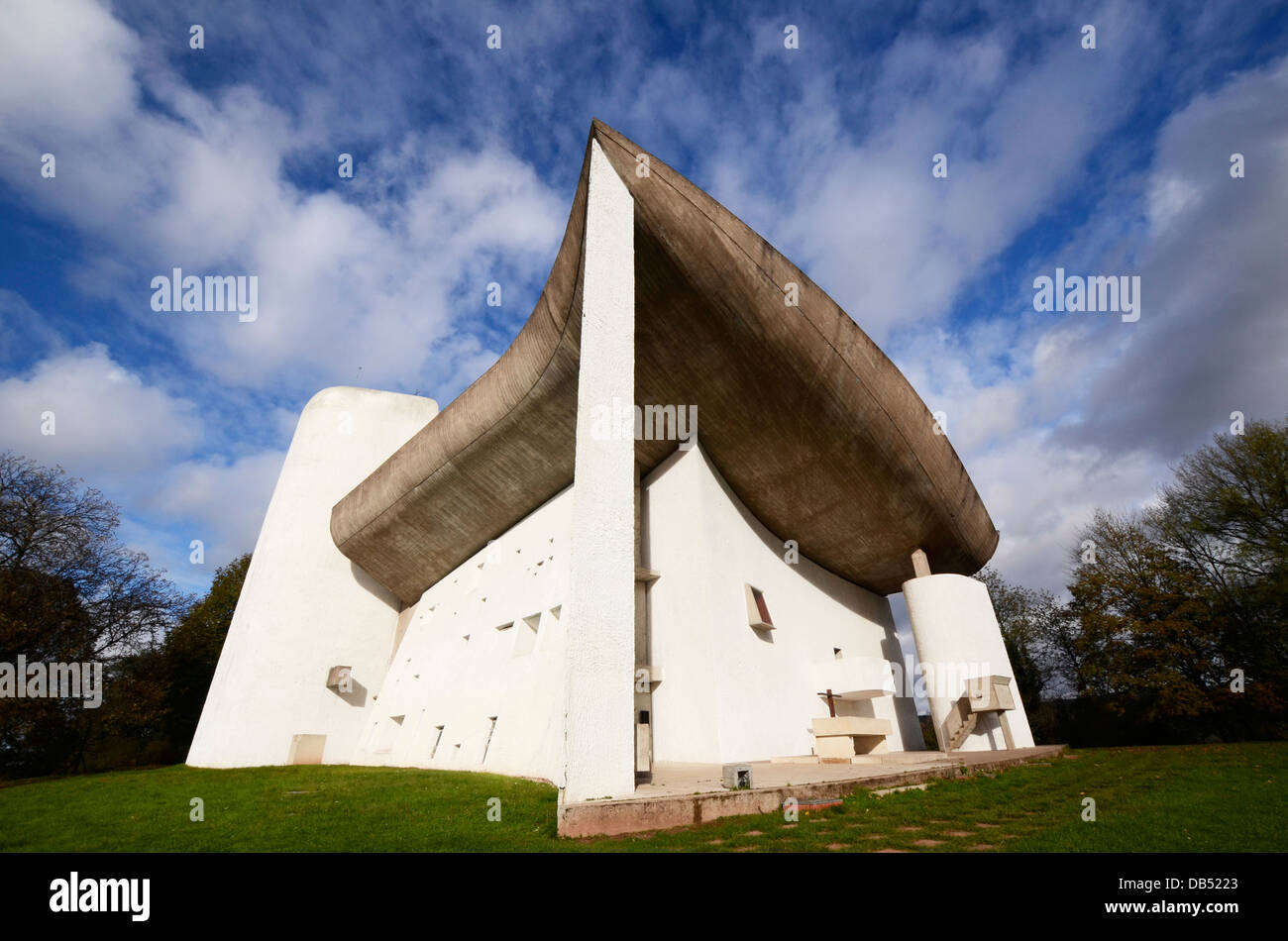 La cappella di Notre Dame du Haut a rochamp Foto Stock