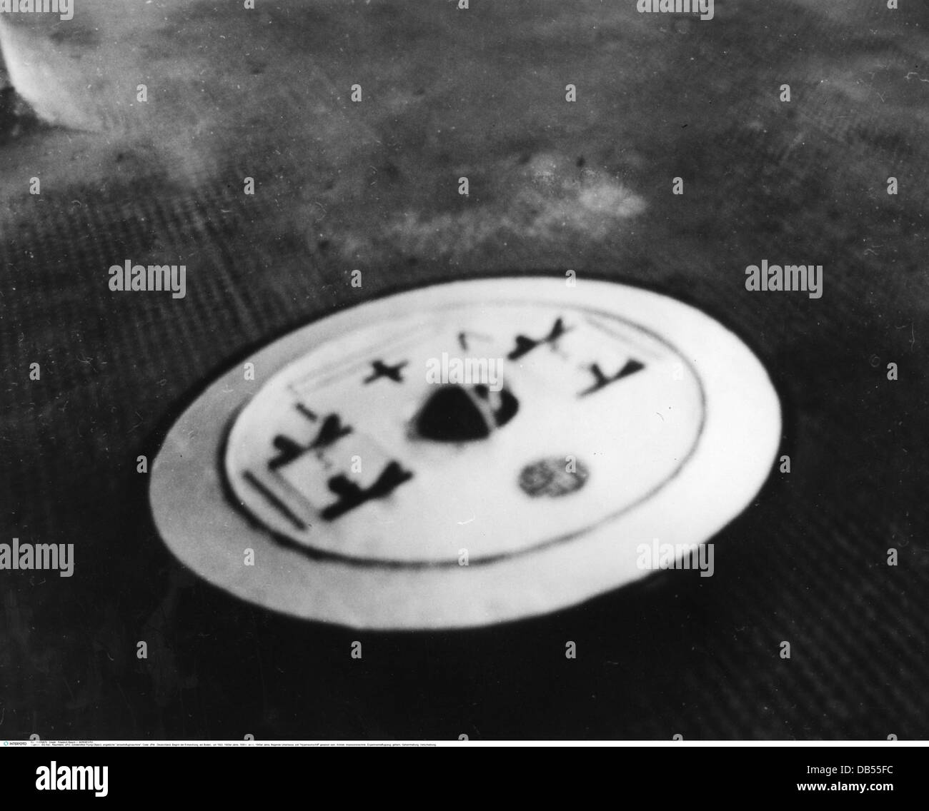 astronautica, UFO, (Unidentified Flying Object), UFO nazisti, Codice: JFM, Germania, inizio dello sviluppo, sul terreno, circa 1922, Additional-Rights-Clearences-Not Available Foto Stock