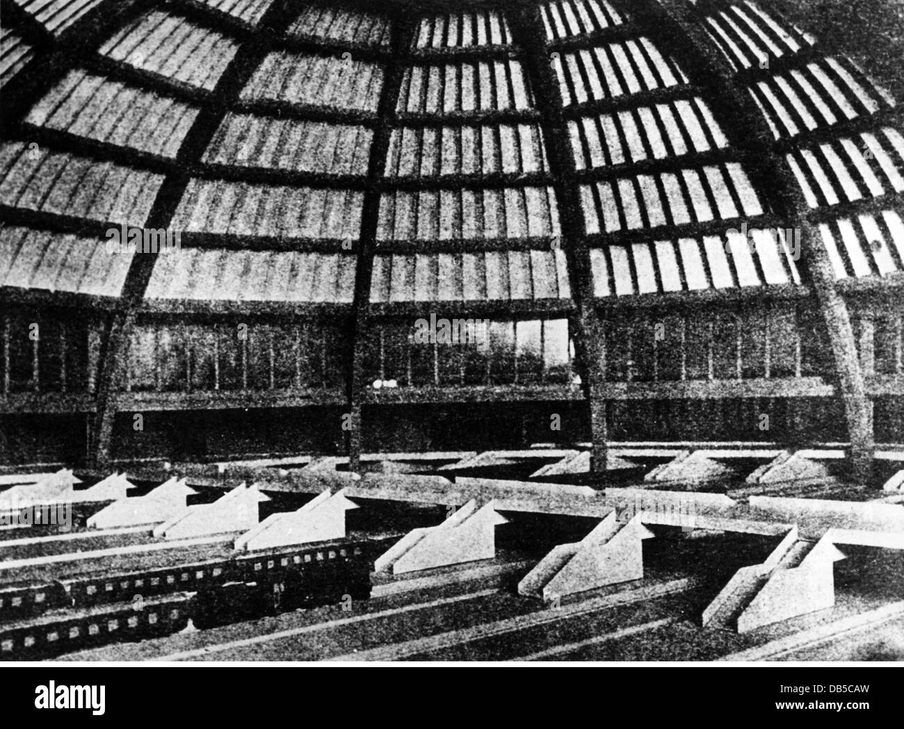Nazional socialismo / nazismo, architettura, modello per la futura stazione ferroviaria principale di Monaco, dopo un'idea di Adolf Hitler, circa anni '30, Additional-Rights-Clearences-non disponibile Foto Stock