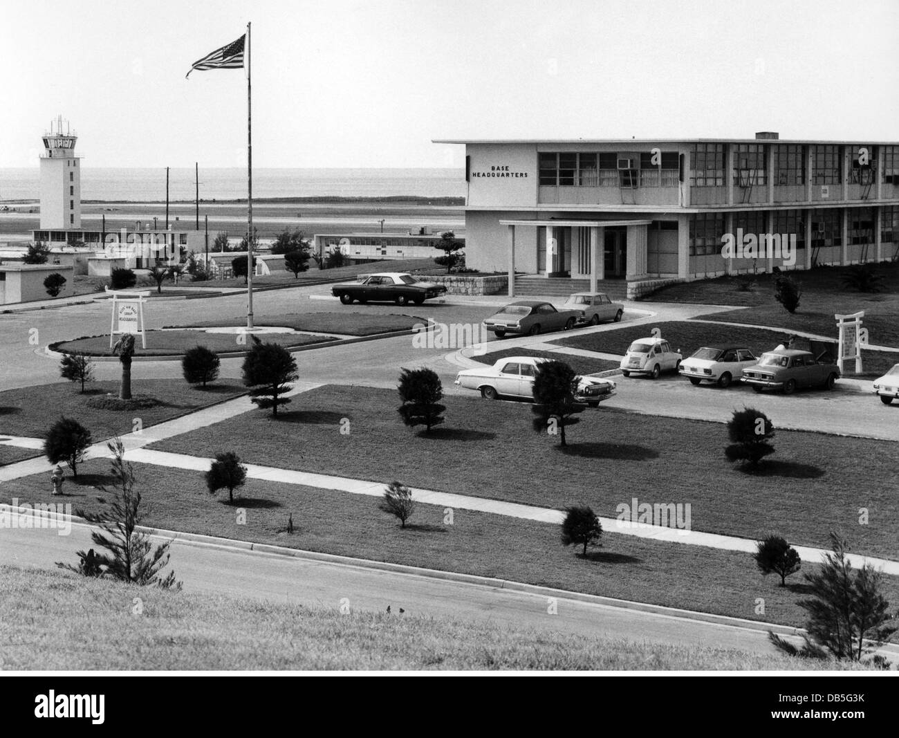 Militare, USA, base dell'aeronautica degli Stati Uniti a Naha, Okinawa, Giappone, 1971, diritti aggiuntivi-clearences-non disponibile Foto Stock