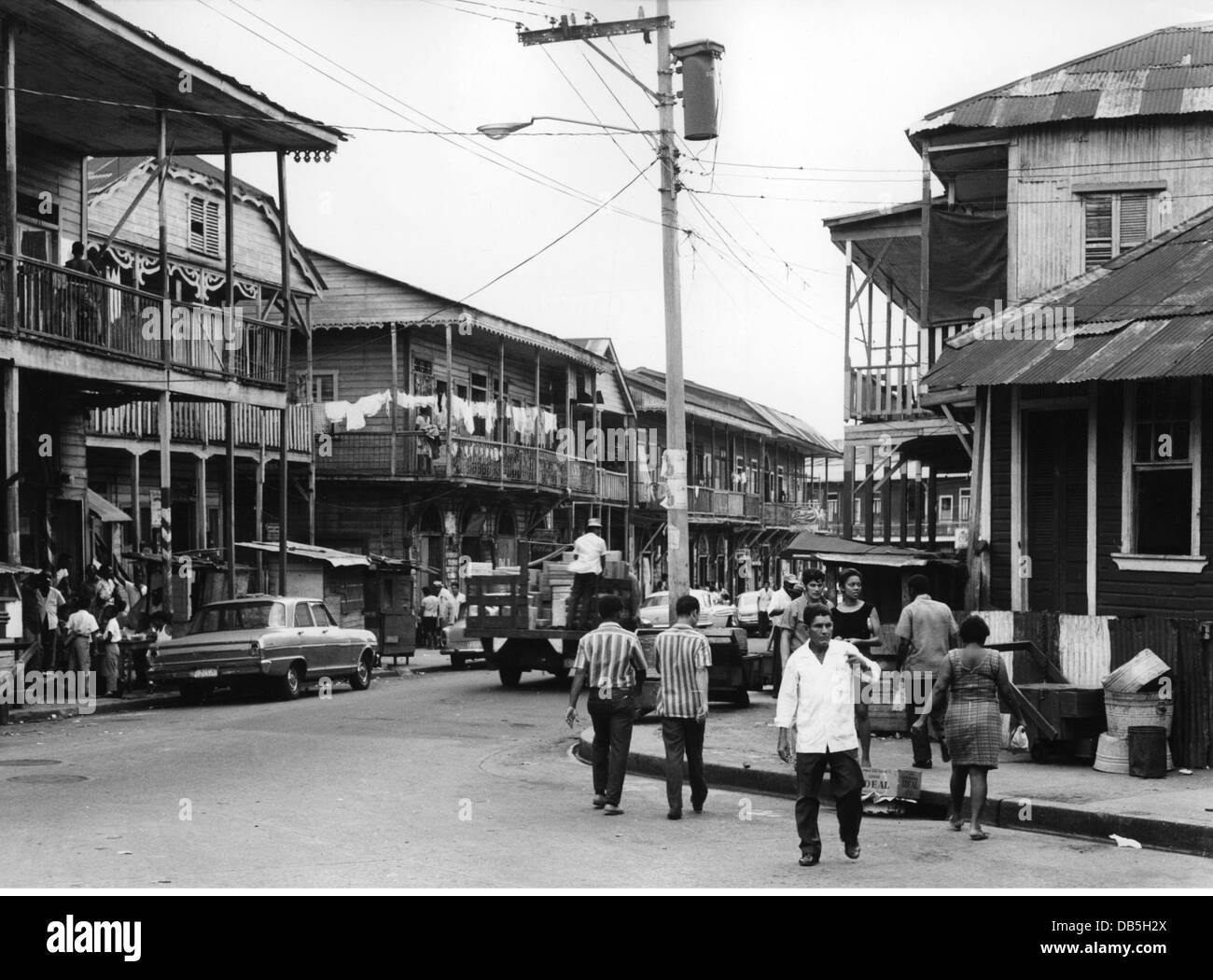 Geografia / viaggio, Panama, Città di Panama, scene di strada, scena di strada in uno dei quartieri più poveri della città, 1978, diritti aggiuntivi-clearences-non disponibile Foto Stock